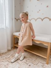 Load image into Gallery viewer, Pinafore Dress - Pink Daisy