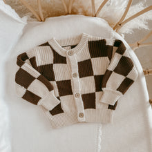 Load image into Gallery viewer, Checkered Knit Cardigan