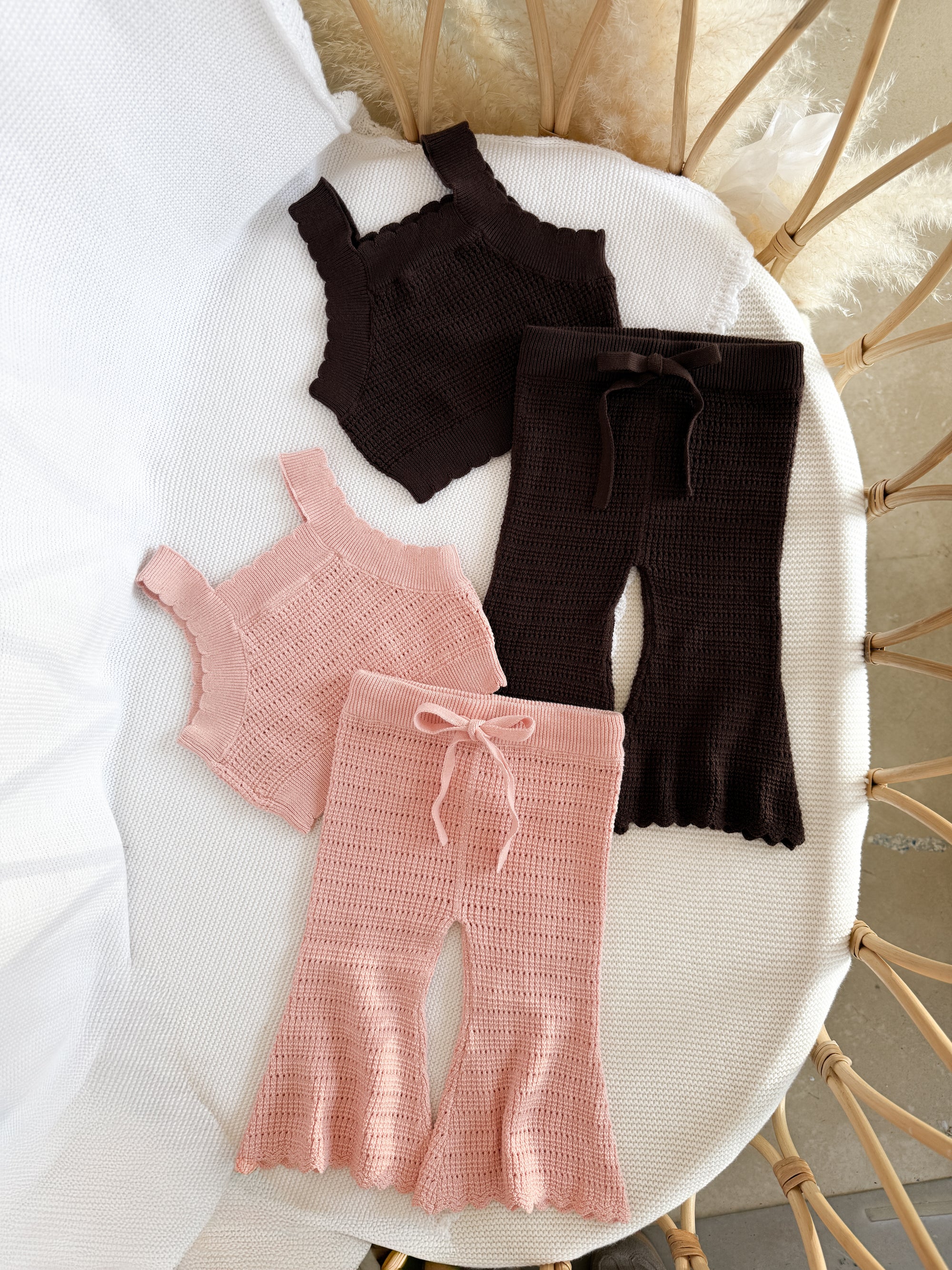 Flare Knit Set - Blush