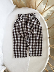 Kid's Cocoa Gingham Pants