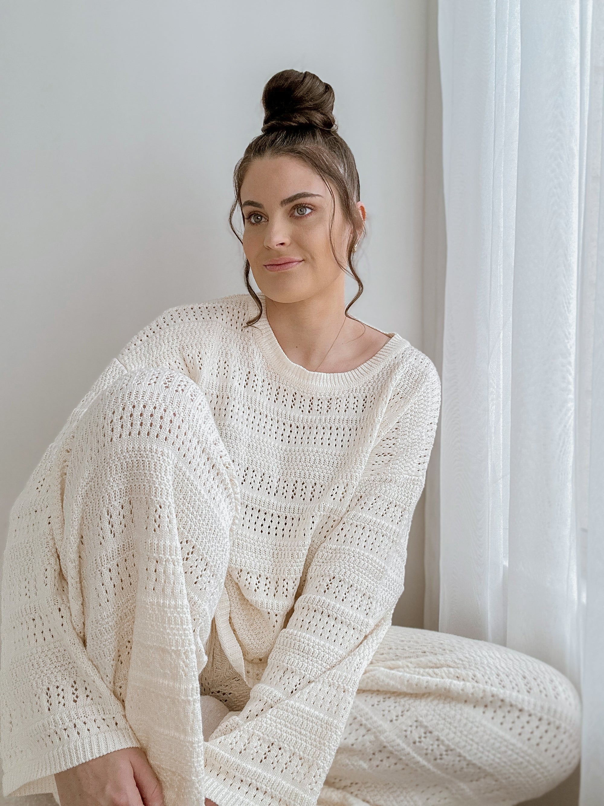 Ladies Knit Top - Vanilla Latte