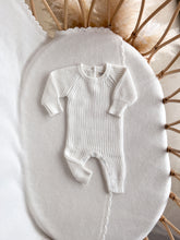 Load image into Gallery viewer, Frankie Classic Knit Romper &amp; Beanie Bundle - Milk