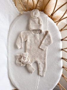 Frankie Classic Knit Romper - Honey