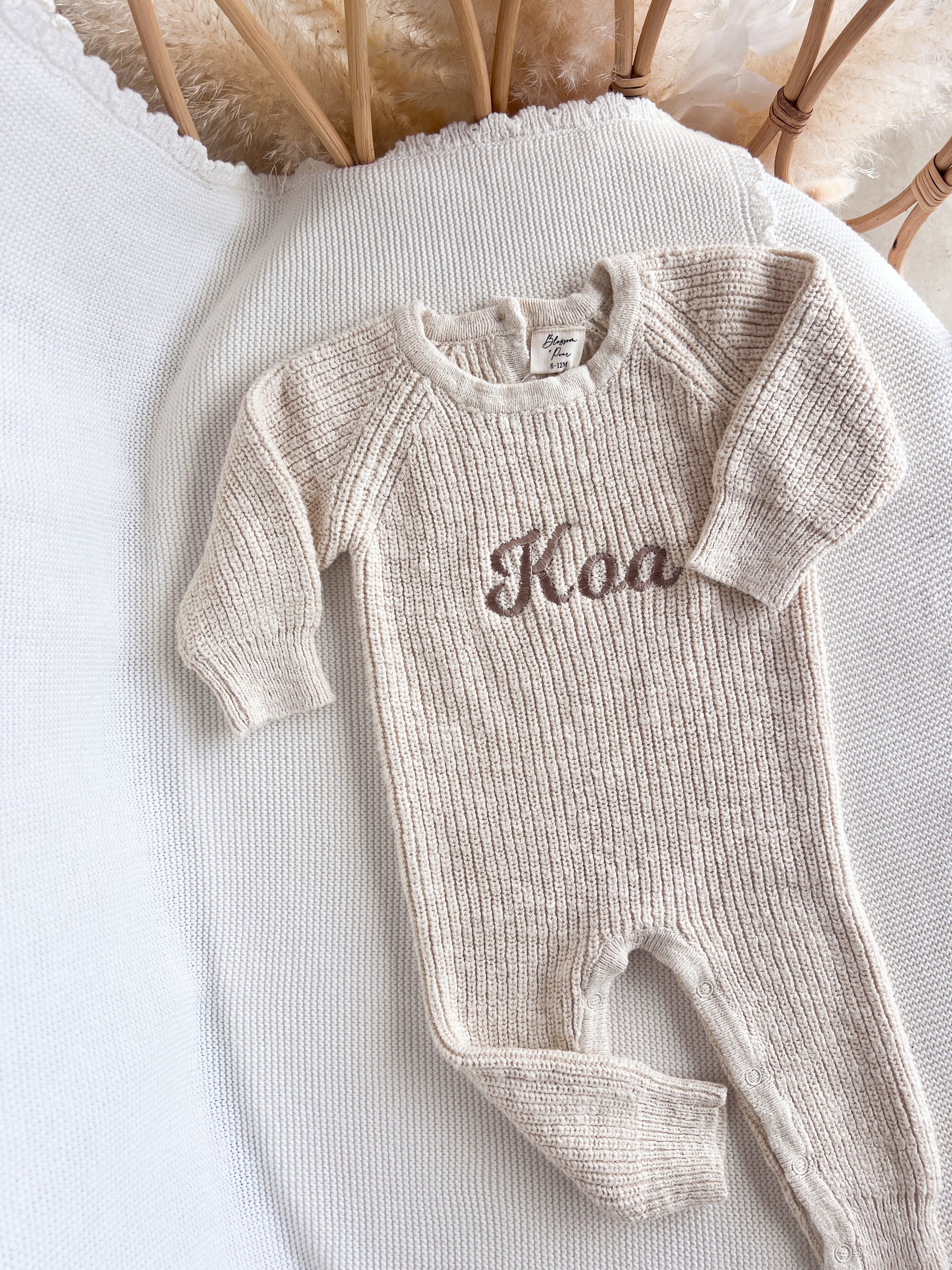 Frankie Classic Knit Romper - Honey