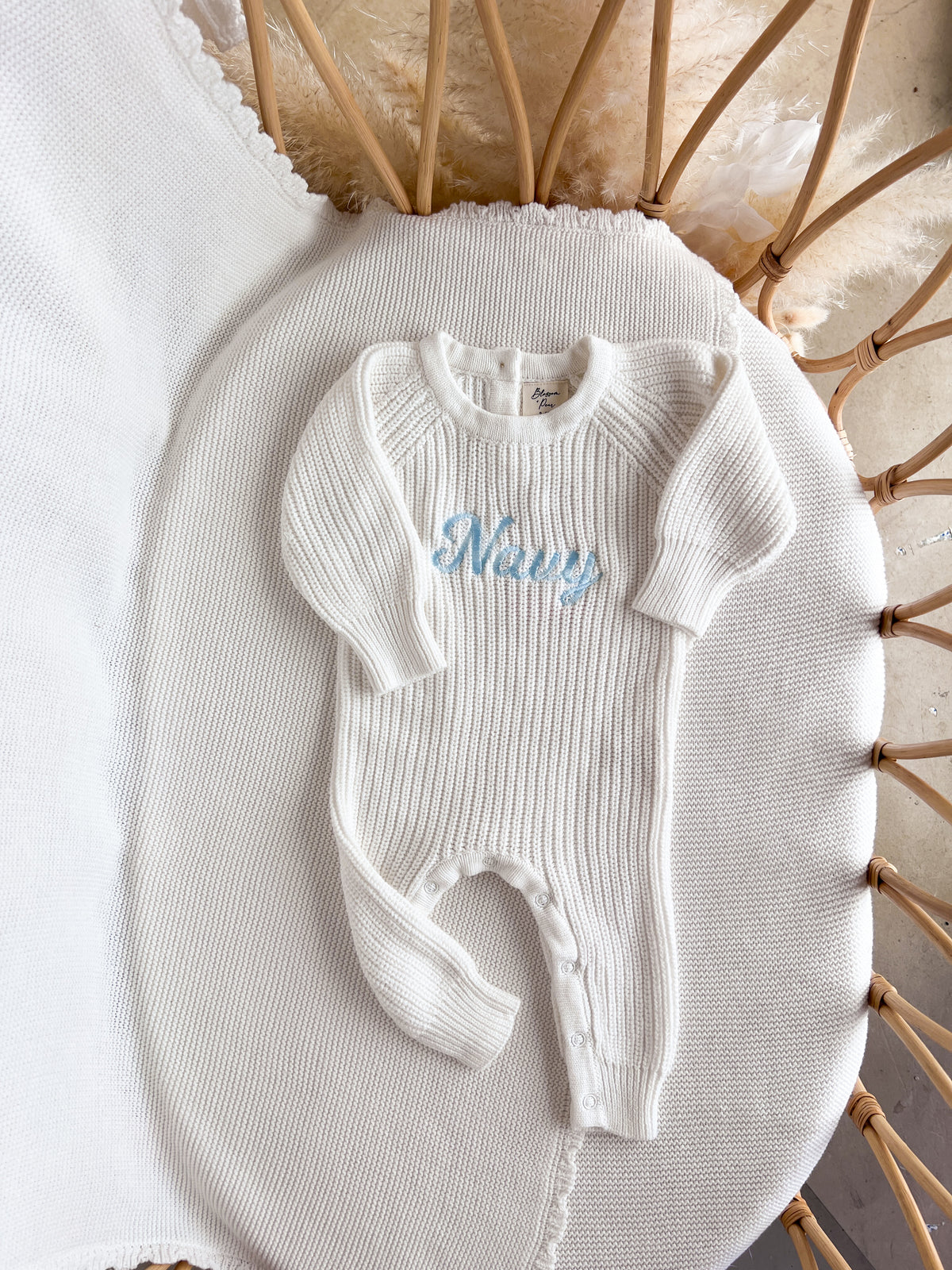 Frankie Classic Knit Romper - Milk