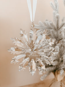 Glass Snowflake Christmas Tree Ornament