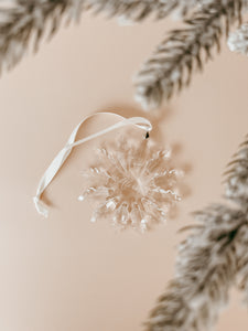 Glass Snowflake Christmas Tree Ornament
