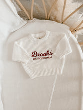 Load image into Gallery viewer, Personalised &#39;First Christmas&#39; Mini Knit Sweater