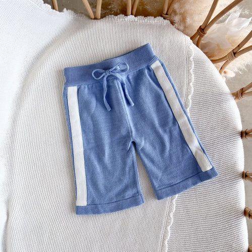 Quinn Pant - Mini - Blue with White Stripes