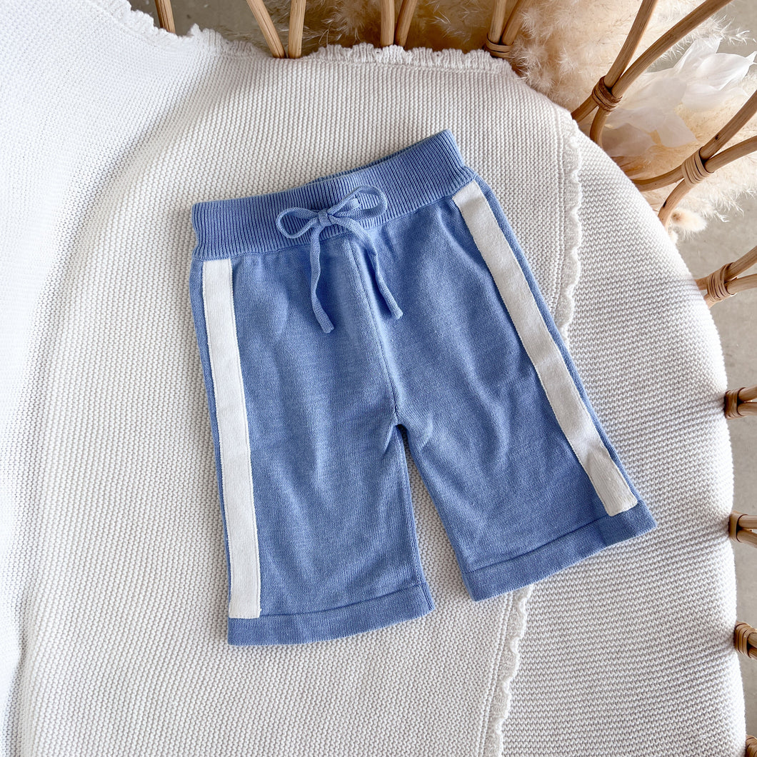 Quinn Pant - Mini - Blue with White Stripes