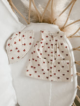 Load image into Gallery viewer, Pinafore Corduroy Dress - Red Bow (PRE-ORDER EST. DISPATCH OCTOBER)
