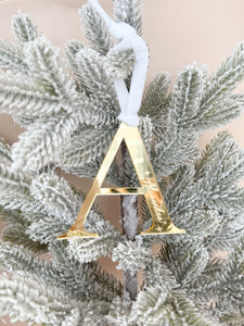 Letter Monogram Acrylic Bauble