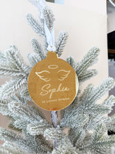 Load image into Gallery viewer, Personalised &#39;First Christmas 2025&#39; Acrylic Bauble - PRE ORDER - Est. Dispatch End of September