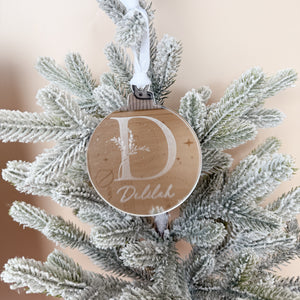 Circle Initial Acrylic Bauble