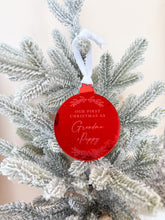 Load image into Gallery viewer, Personalised &#39;First Christmas 2025&#39; Acrylic Bauble - PRE ORDER - Est. Dispatch End of September