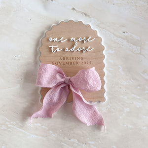'One More to Adore' Arch Scallop Plaque - Bow