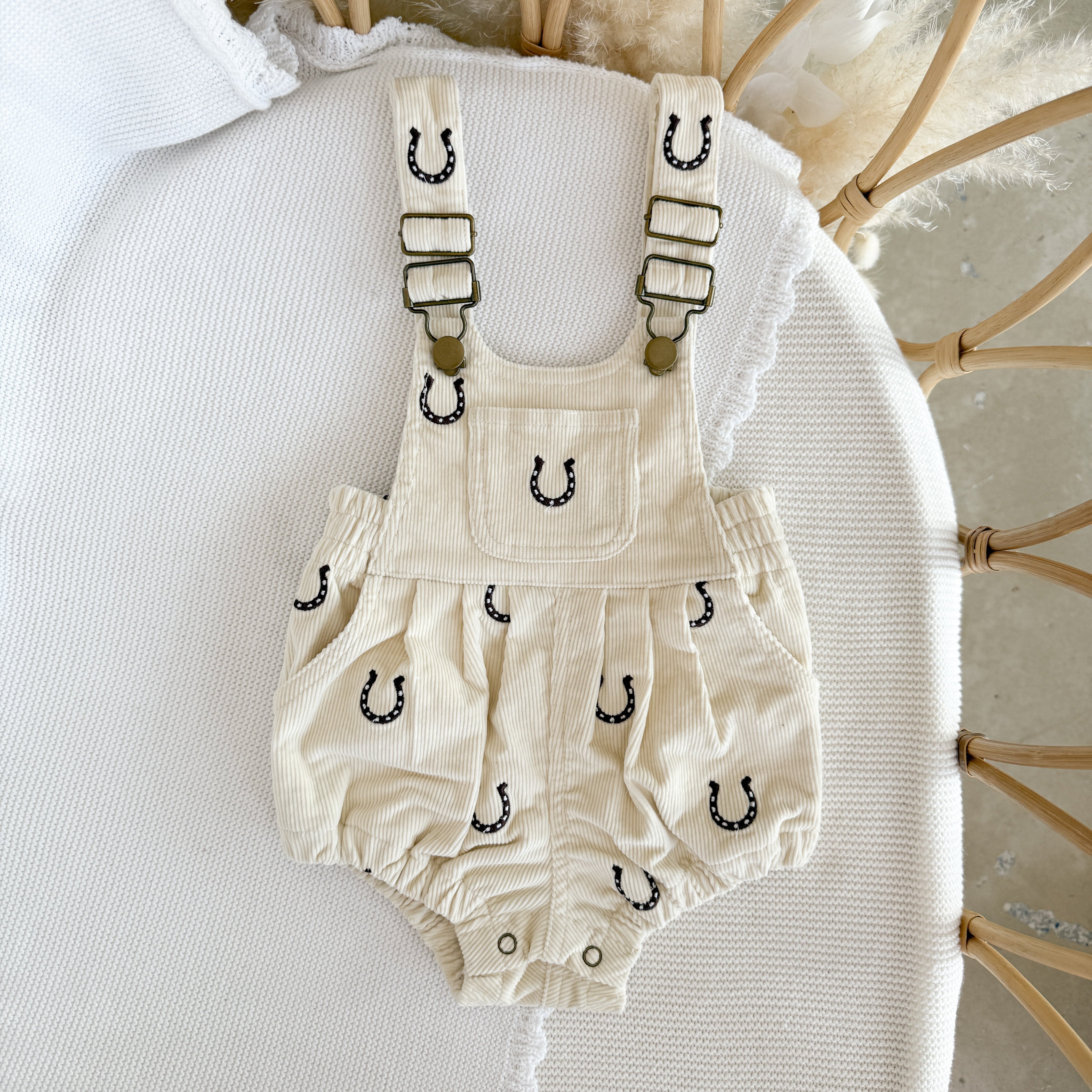 Corduroy Overall Romper - Horseshoe – Blossom and Pear