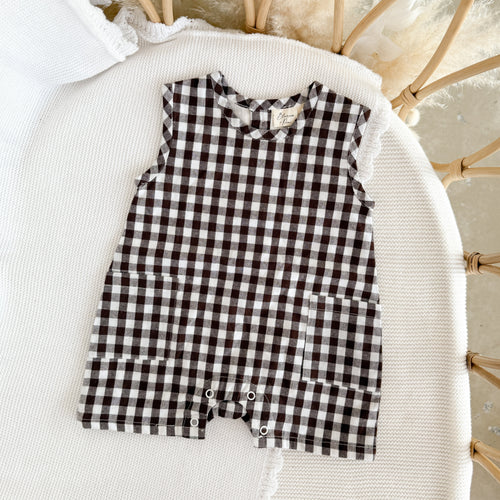 Cocoa Gingham Playsuit