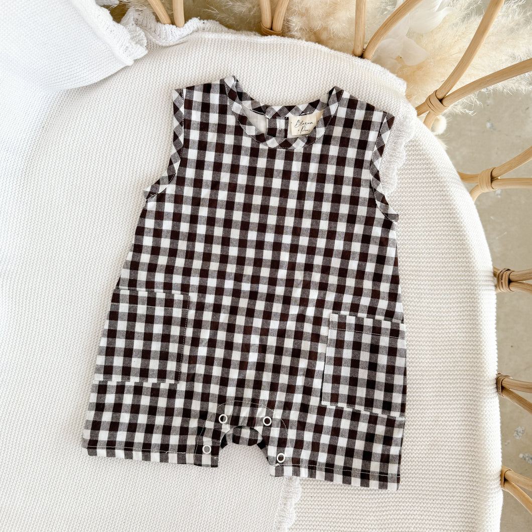Cocoa Gingham Playsuit