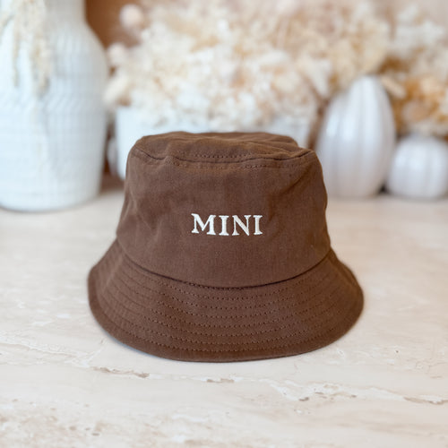 'Mini' Bucket Hat - Brown (Baby Size)