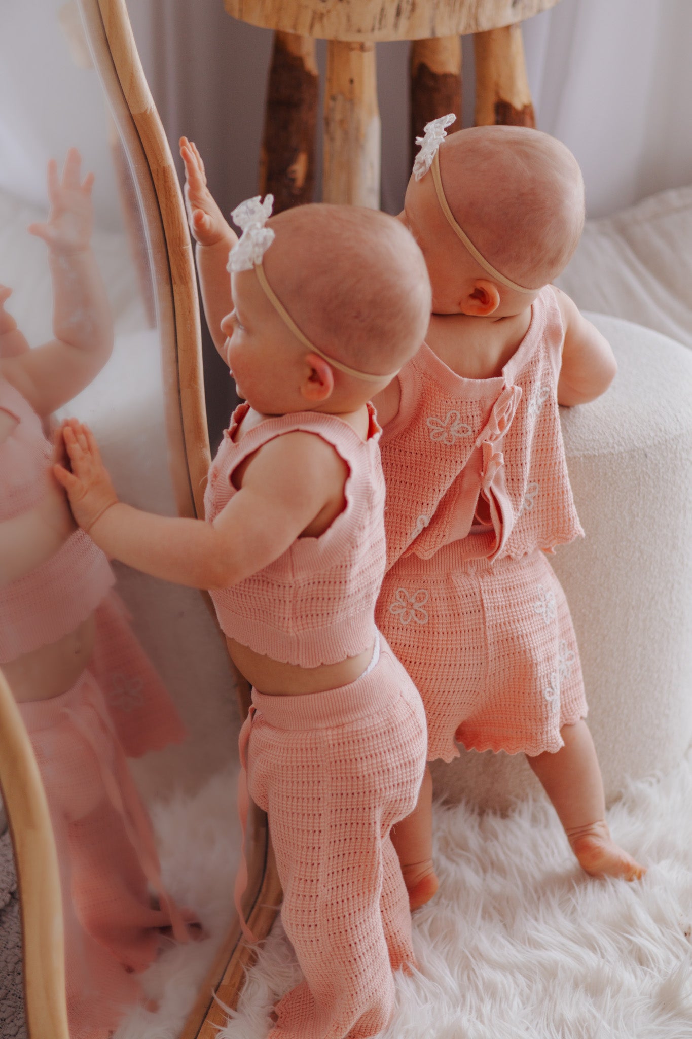 Flare Knit Set - Blush