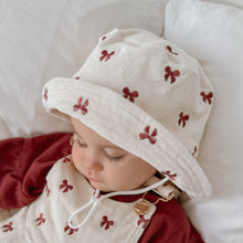 Load image into Gallery viewer, Corduroy Bucket Hat - Red Bow