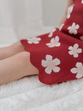 Load image into Gallery viewer, Red Posy Shoulder Tie Knit Dress