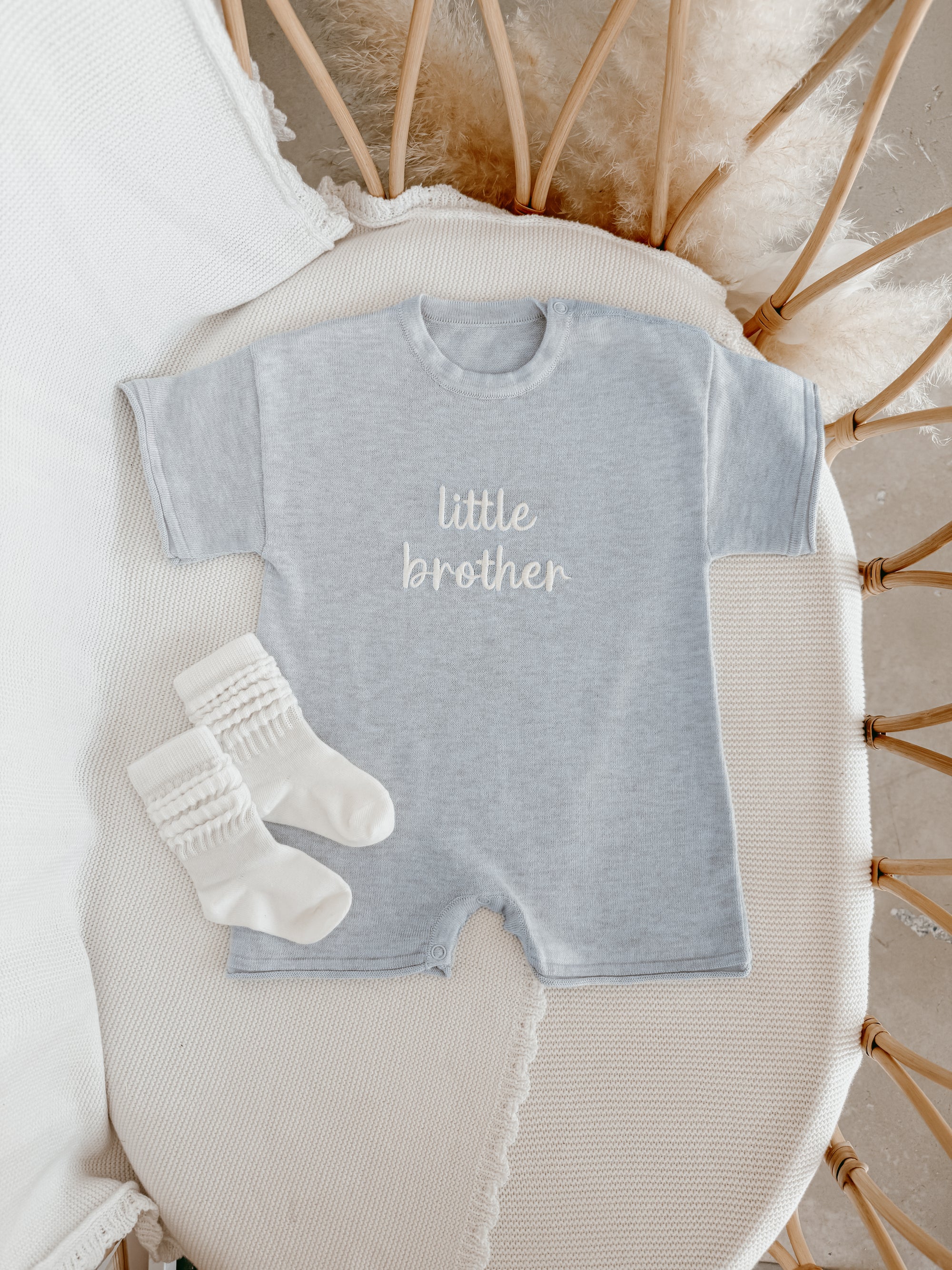 'Little Brother' Playsuit - Powder Blue