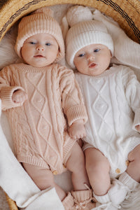 Mini Knit Beanie - Milk