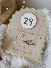 Load image into Gallery viewer, Personalised &#39;Sleeps Until Santa Visits&#39; Countdown - PRE ORDER EST. DISPATCH END OF SEPTEMBER