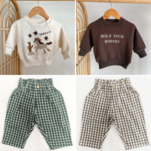 Load image into Gallery viewer, Kids Forest Checker Pants - PRE ORDER - Est. Dispatch Late April