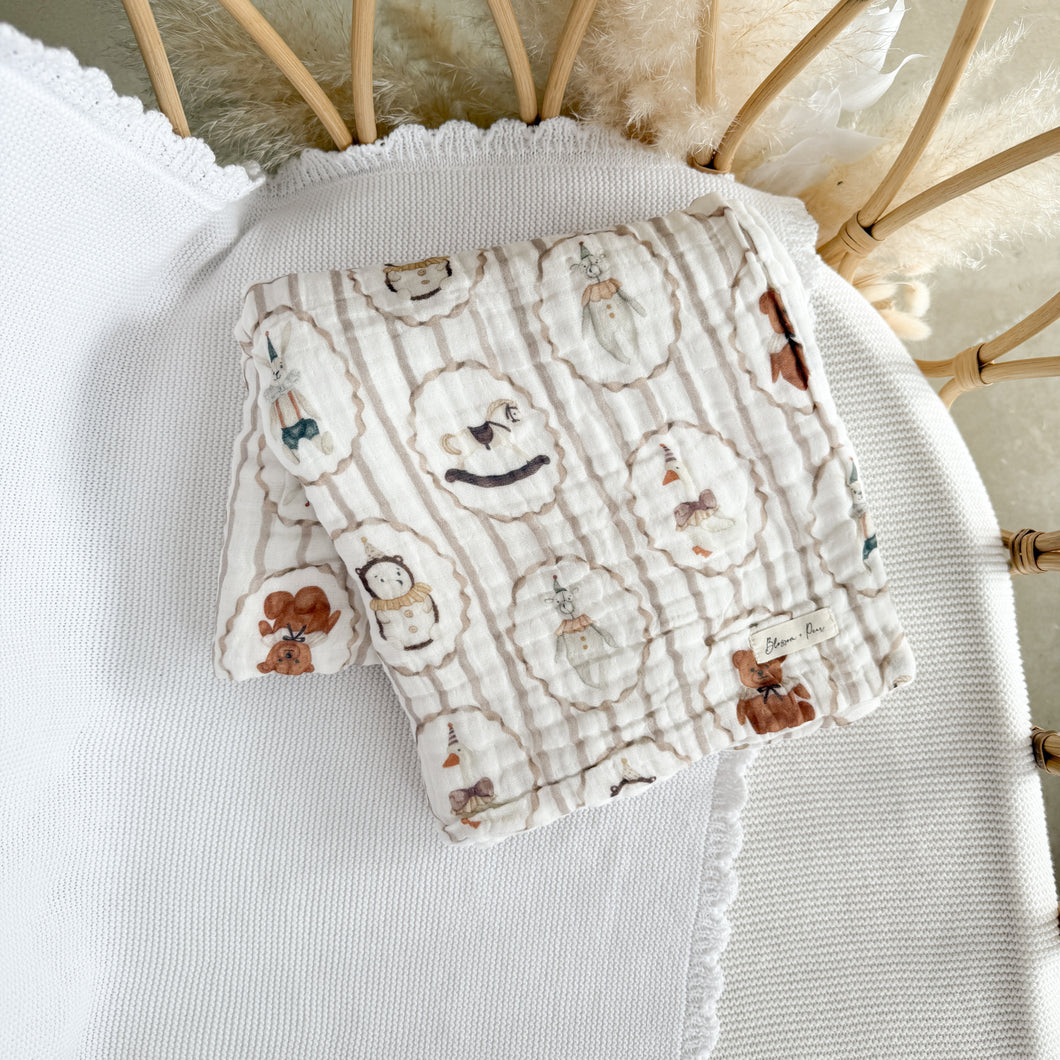 Heritage Muslin Blanket - Teddy Bear Picnic