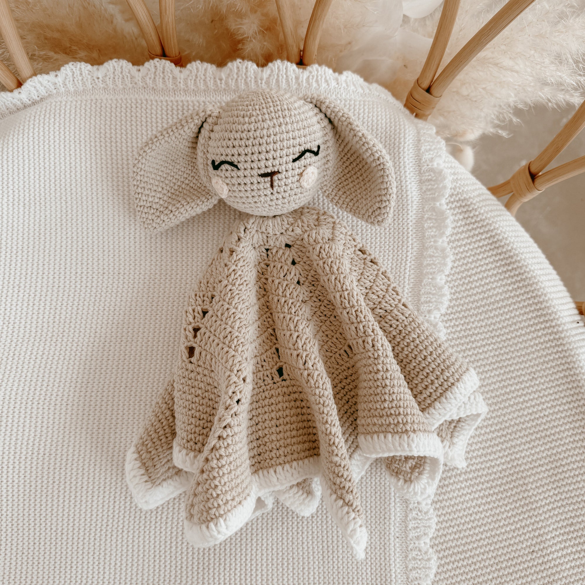 Honey Bunny - Heirloom Crochet Lovey Comforter - PRE ORDER - Est. Dispatch Late July