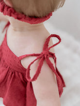 Load image into Gallery viewer, Scarlett Dobby Tie Romper