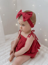 Load image into Gallery viewer, Scarlett Dobby Tie Romper