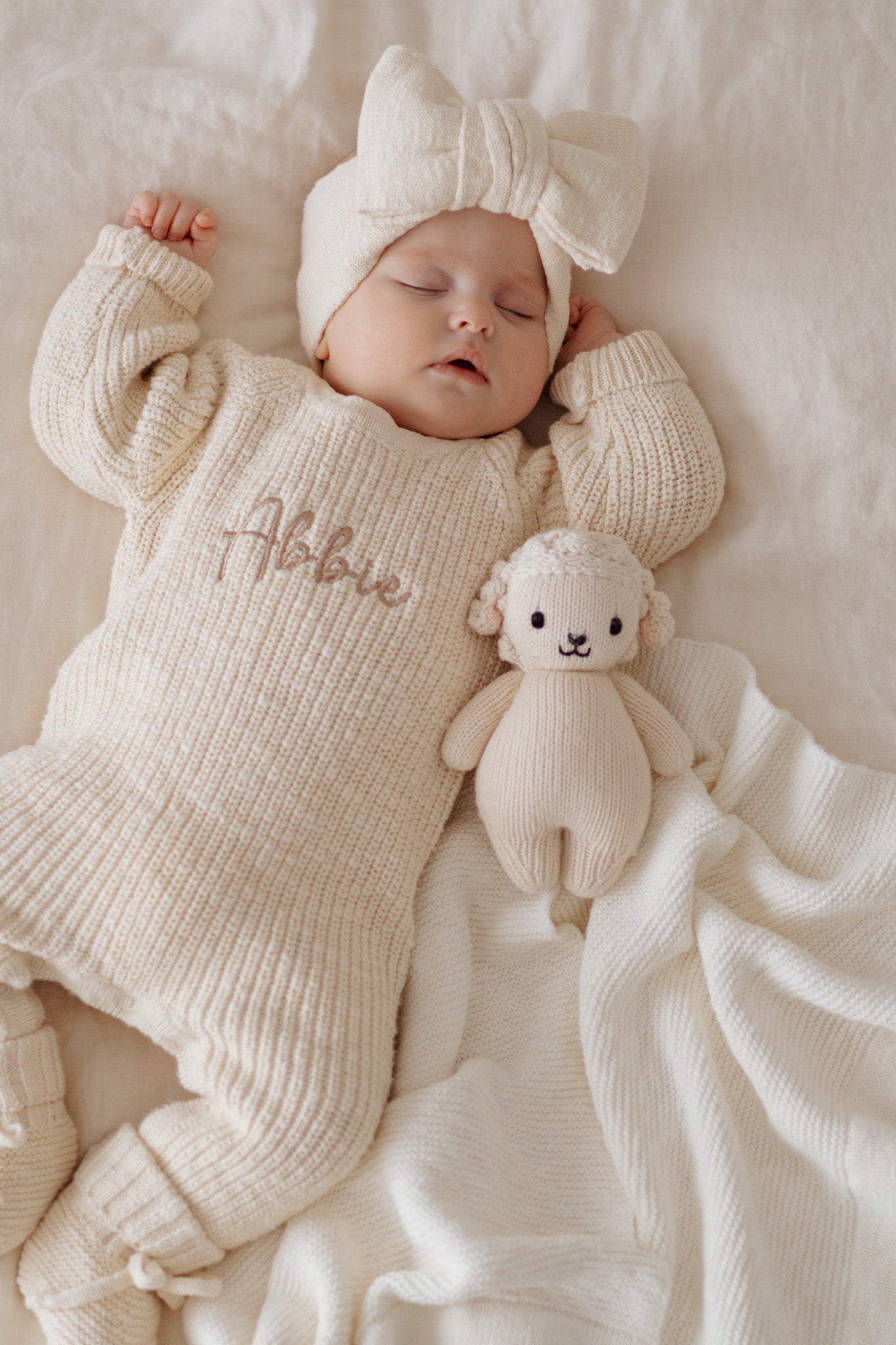 Chunky Knit Booties - Newborn-6M - Honey