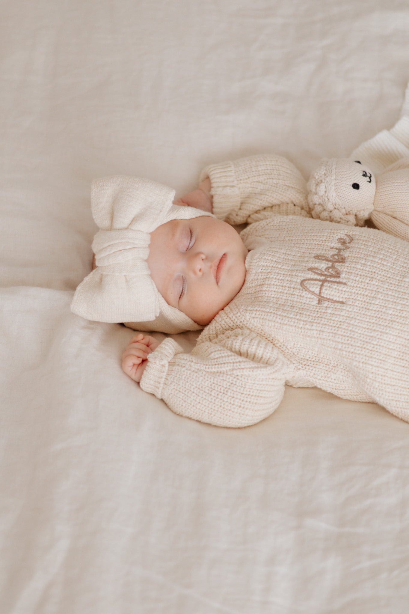 Frankie Classic Knit Romper - Honey