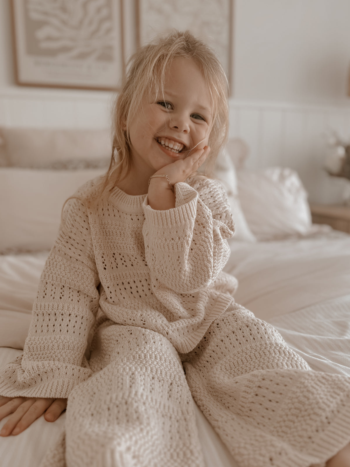 Kids Knit Set - Vanilla Latte