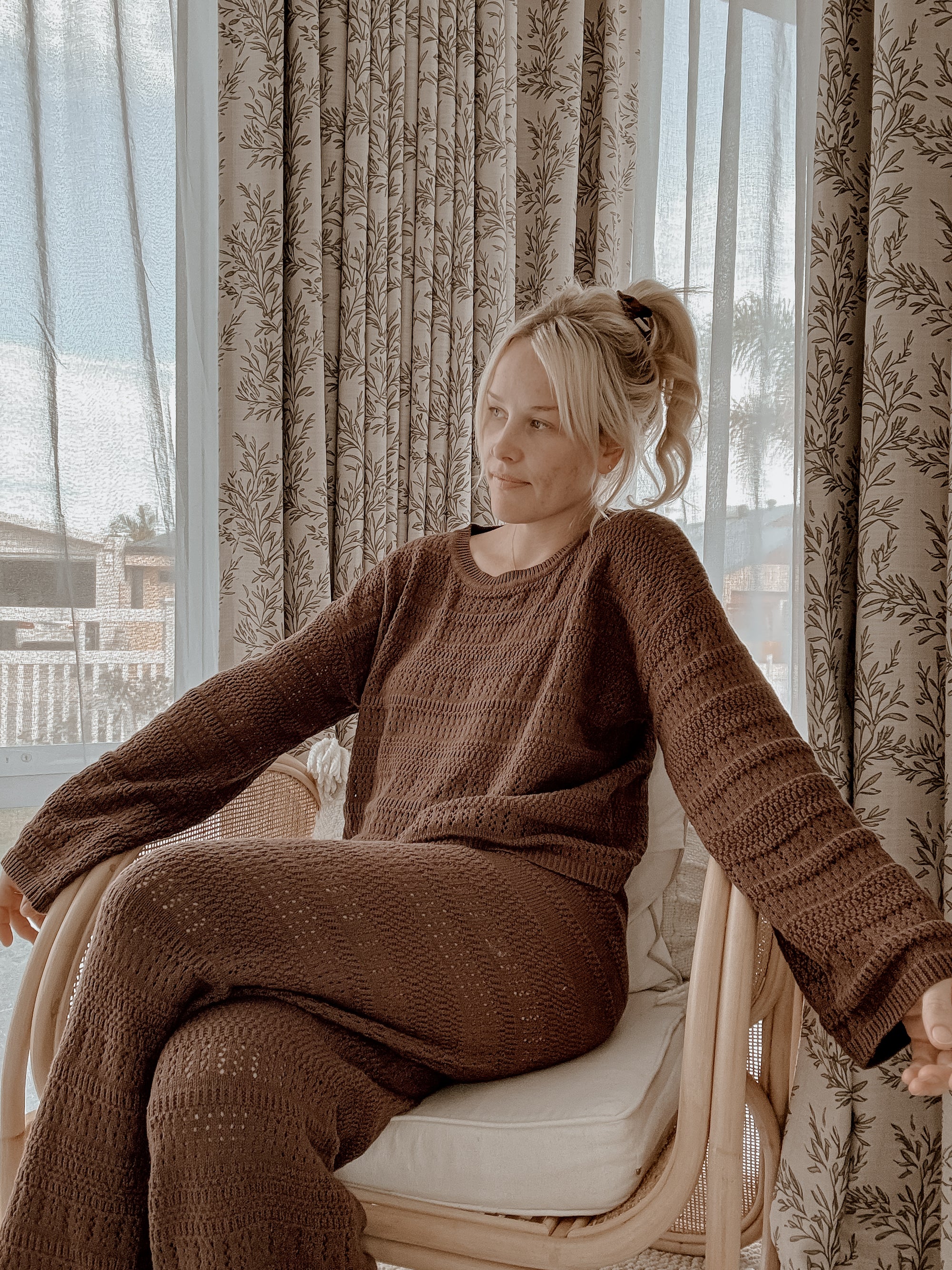 Ladies Knit Top - Espresso