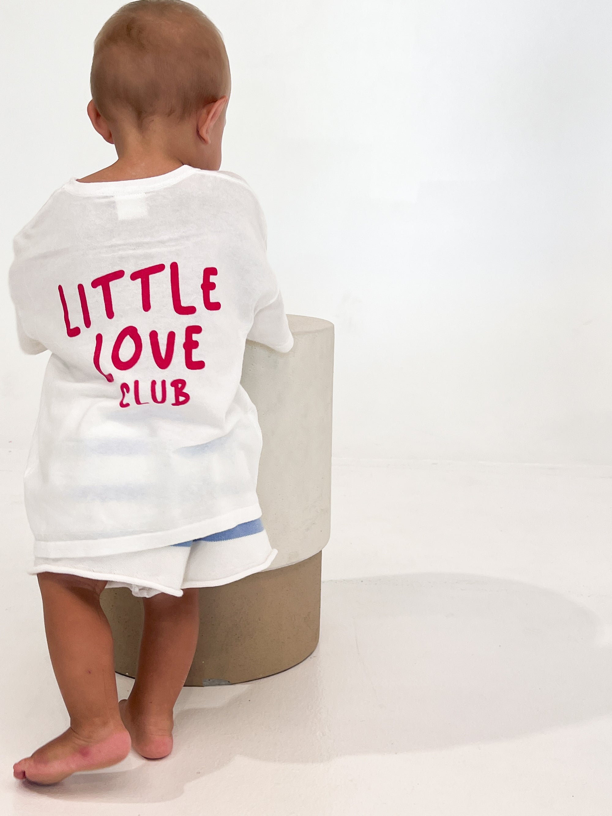 'Little Love Club' Tee - White &amp; Red