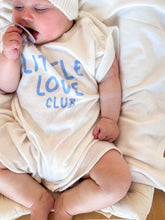 Load image into Gallery viewer, &#39;Little Love Club&#39; Romper - Blue &amp; White