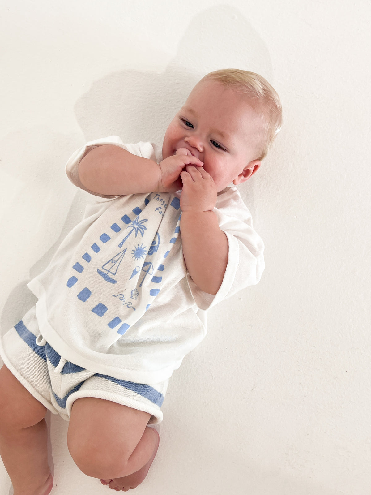 Kids 'Favourite Days' Tee - White &amp; Blue