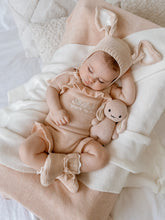 Load image into Gallery viewer, Personalised 'First Easter' Frill Knit Romper - Pink Lemonade