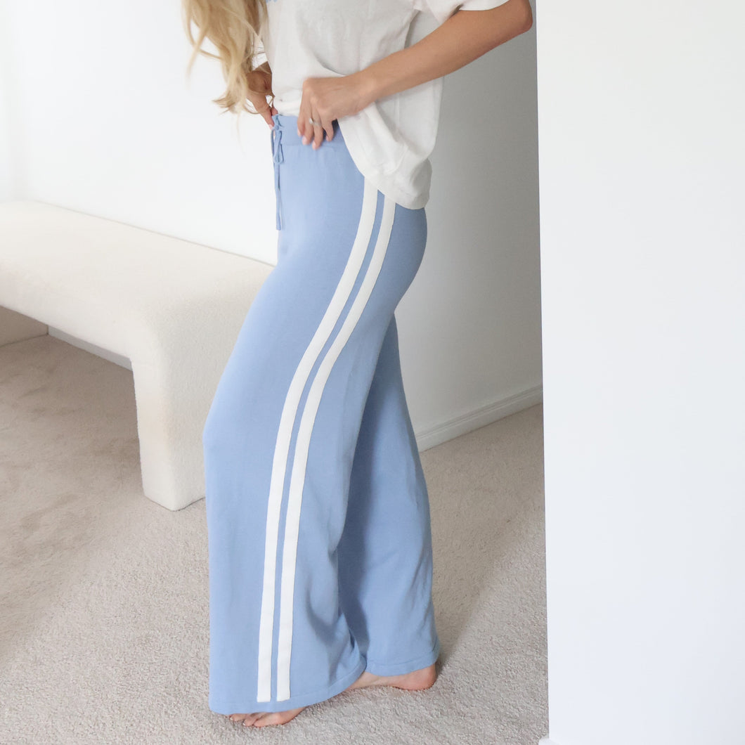Quinn Pant - Ladies - Blue with White Stripes