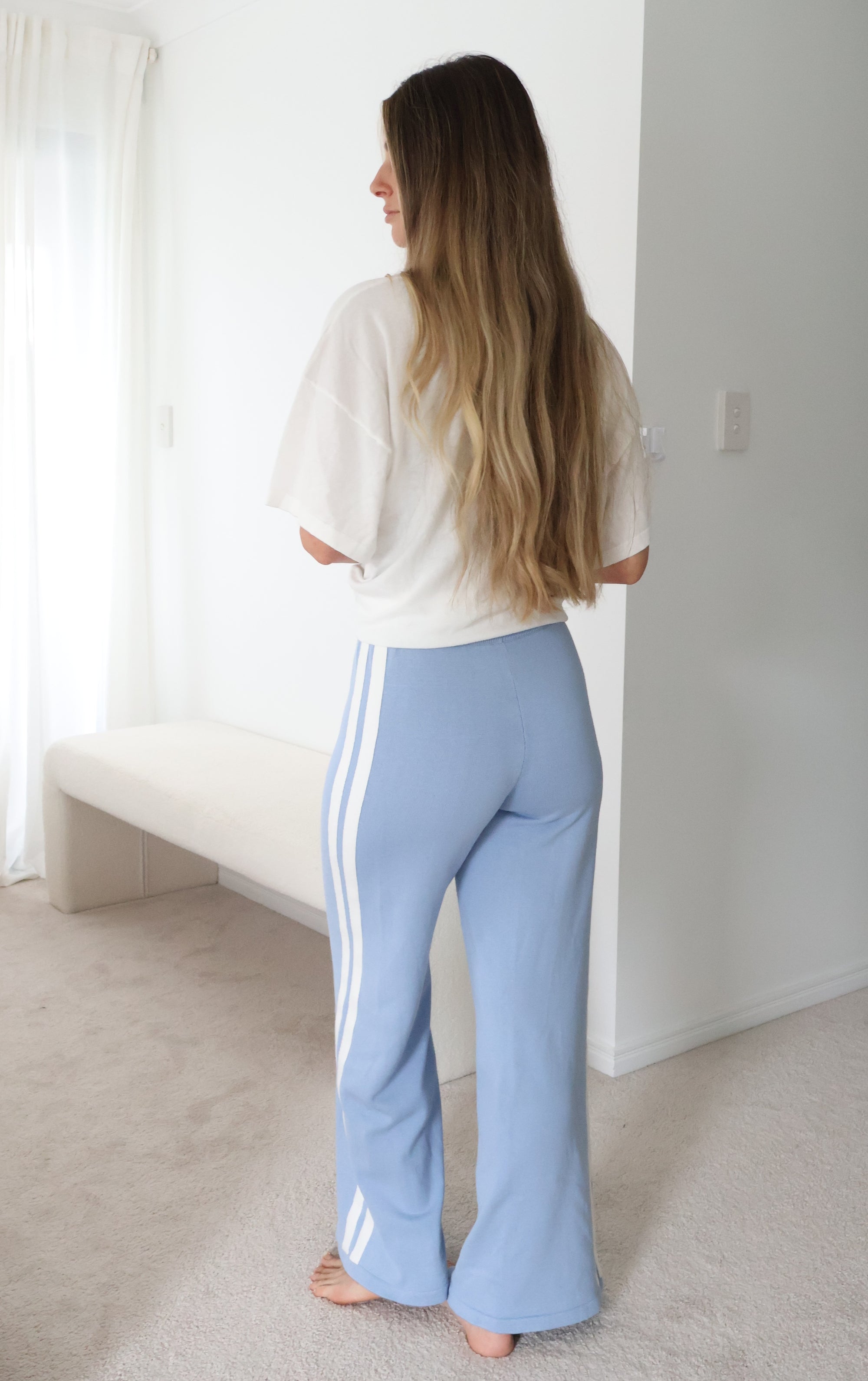 Quinn Pant - Ladies - Blue with White Stripes