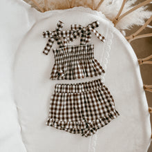 Load image into Gallery viewer, Cocoa Gingham - Two Piece Set