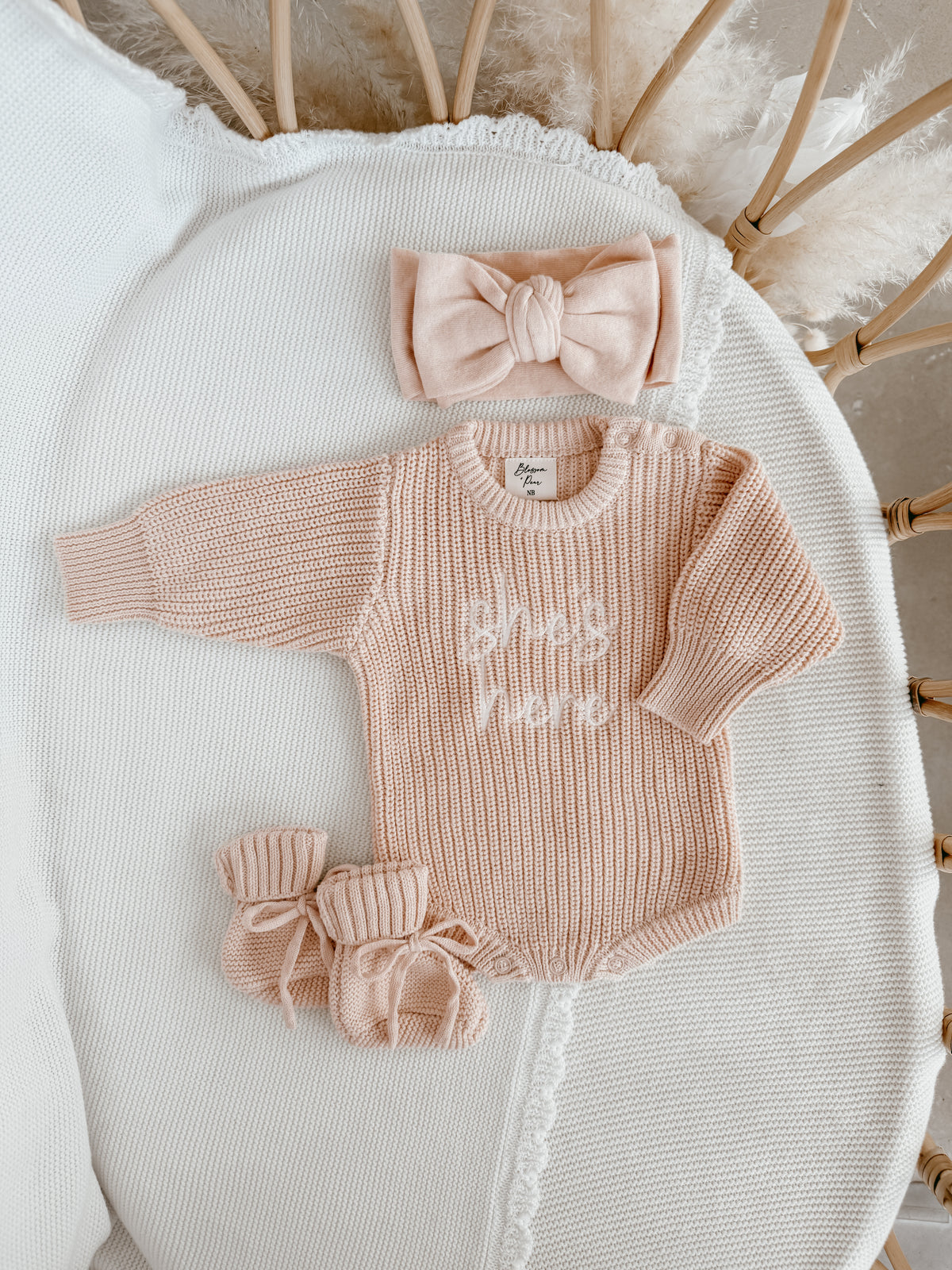 Knit Topknot - Pink Lemonade