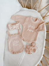 Load image into Gallery viewer, Knit Topknot - Pink Lemonade