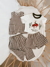 Load image into Gallery viewer, Kids Cocoa Gingham Shorts