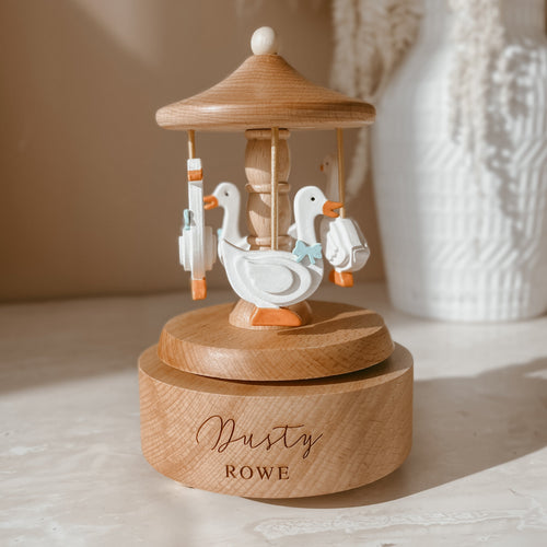 Heirloom Wooden Musical Carousel - Goose